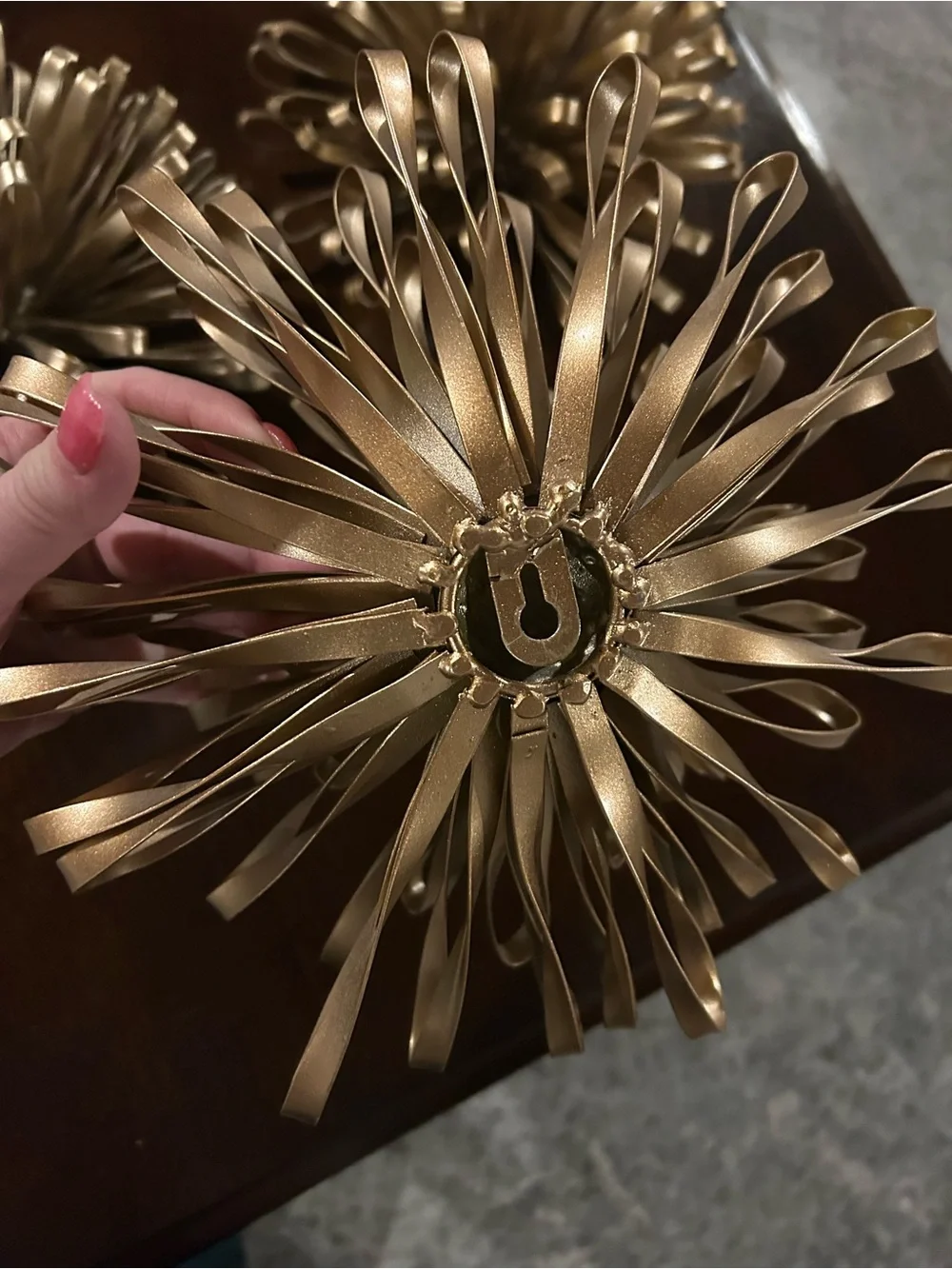 Metallic Gold Burst Wall Decor Trio - Modern Home Accent